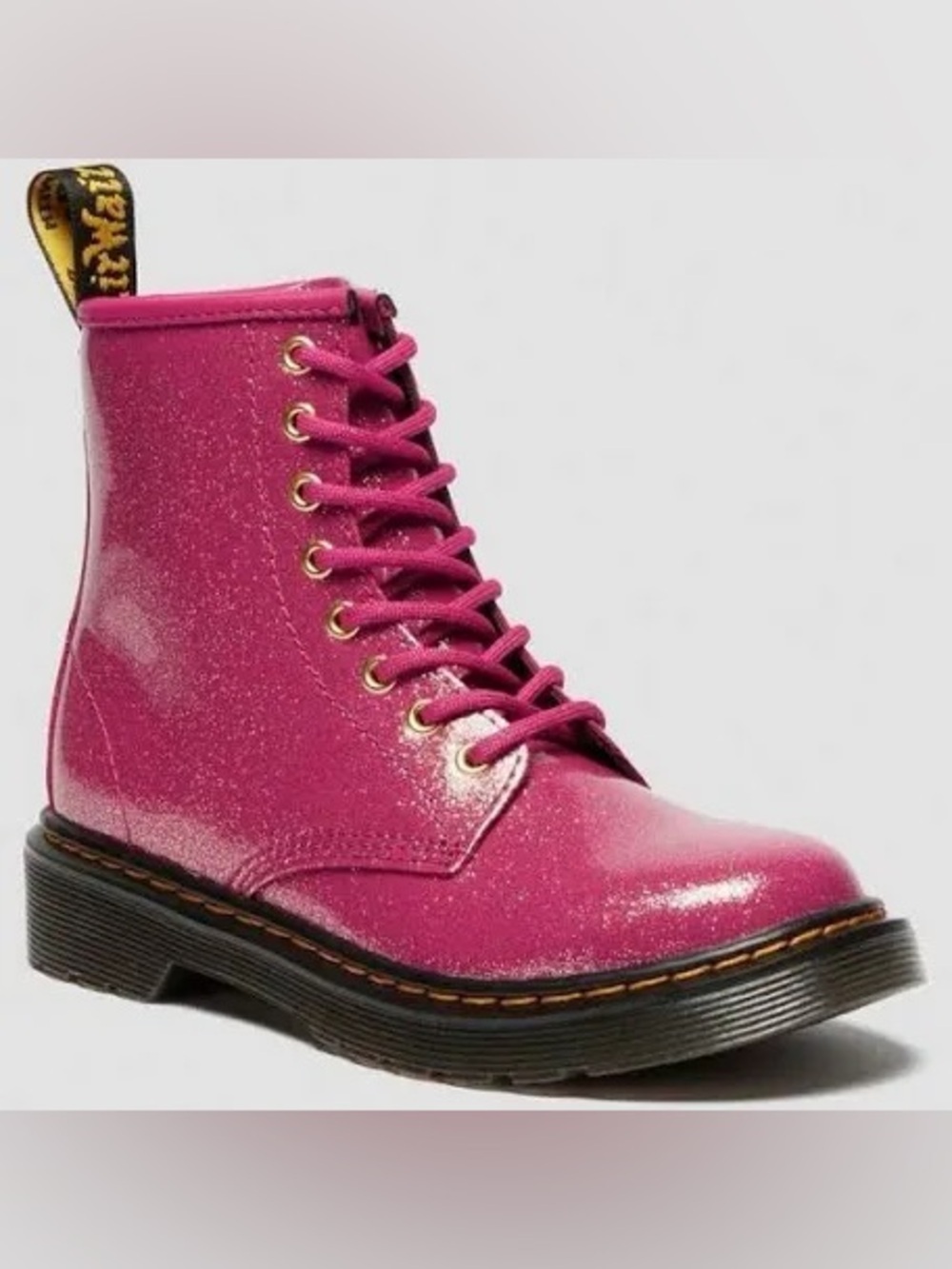 Dr Martens Junior 1460 Pink Glitter Size 3